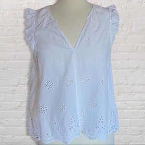 {Madewell} Eyelet Garden Sleeveless top